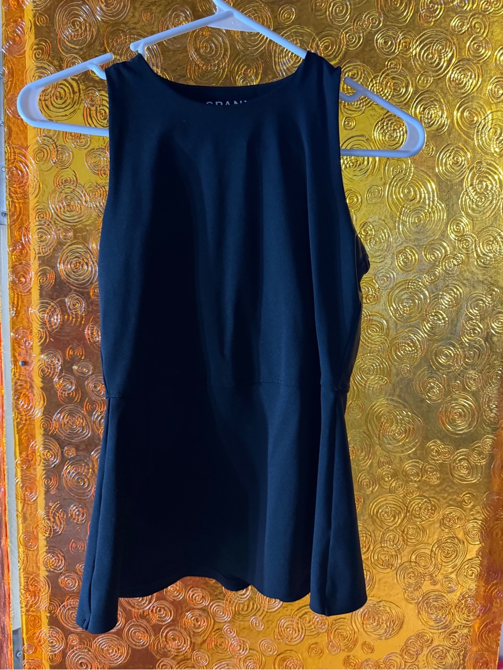 Black Spanx Women's Sleeveless Peplum Top